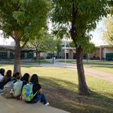 Phoenix Christian Preparatory School Photo #9 - The quad where students gather between classes, during lunch as well as other activities are held such as fine arts performances and school events.