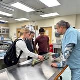 Living Wisdom School Of Palo Alto Photo #14 - Living Wisdom High School students learn anatomy during a hands-on visit to a veterinary clinic.