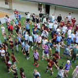 Apostles Lutheran Schools (TK-12) Photo #3 - Apostles Students Warming up for Walk-a-Thon