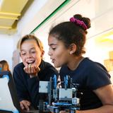 Berkeley Hall School Photo #4 - 5th grade students learn to code using VEX IQ Robots in the Berkeley Hall Innovation Lab.