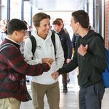 De La Salle High School Photo #7 - Students greeting each other