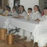 St. Matthew Catholic School Photo #4 - Middle School students recreate the Last Supper on Maundy Thursday.