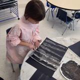 Early Childhood Develop Center Photo #7 - Creative arts including fine art, music and drama are integrated throughout the early childhood curriculum. This child visited the Ansel Adams exhibit at the local museum and then created artwork similar to one of the Ansel Adams photos.
