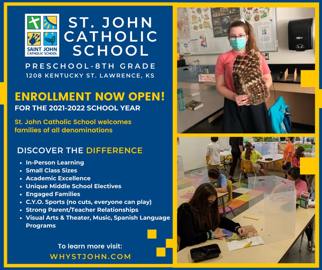 St. John Catholic School Photo #1 - Enrollment openings available for St. John School. Preschool thru 8th grade! Discover the difference, visit http://whystjohn.com