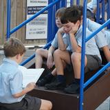 Stuart Hall School Photo #4 - Books and curricular materials that excite boys can be integrated into all aspects of the school's program.