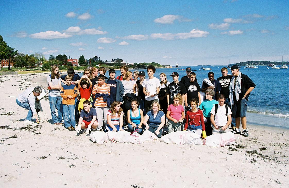 Aucocisco School Photo - Coastal Cleanup is a favorite annual event at Aucocisco School!