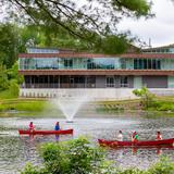 Park School of Baltimore Photo #5 - Park`s academic buildings are built around the pond, including the Science and Engineering Wing seen here. Students perform experiments in and around the pond and also canoe on the water during PE classes. Park School of Baltimore Photo #5 - Park`s academic buildings are built around the pond, including the Science and Engineering Wing seen here. Students perform experiments in and around the pond and also canoe on the water during PE classes.