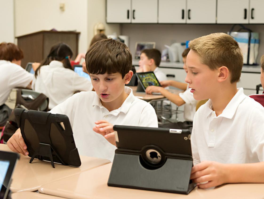Blessed Sacrament School Photo #1 - All middle school students participate in a 1:1 iPad program, which gives each student their own iPad to use in class and at home to enhance the learning process.