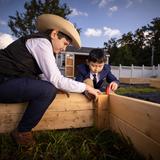 Hillside School Photo #12 - Students working to put our flower beds together as part of Eco Team.