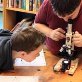 The Imago School Photo #3 - Observing God's world under a microscope!
