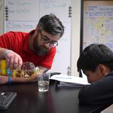 The Sage School Photo #9 - Upper School Students explore density during a hands-on experiment in our Science lab.