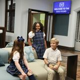 The Grosse Pointe Academy Photo #7 - Lower School students (Grades 1-4) in our Main School Lower Quad where our Dog Pound student-run store is located.