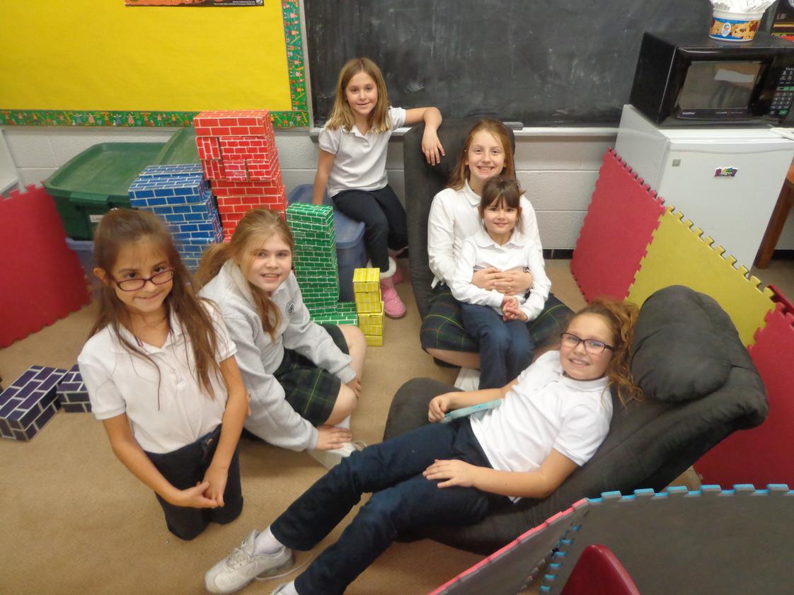 St. Germaine Catholic School Photo #1 - Students ranging from grades 1 - 5 relaxing after a full day of school in our School Aged Child Care (SACC).