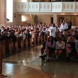 St. Mary Catholic Central High School Photo - Living Faith- Students sharing mass with Archbishop Vigneron.