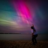The Leelanau School Photo #9 - Northern Lights on our beach