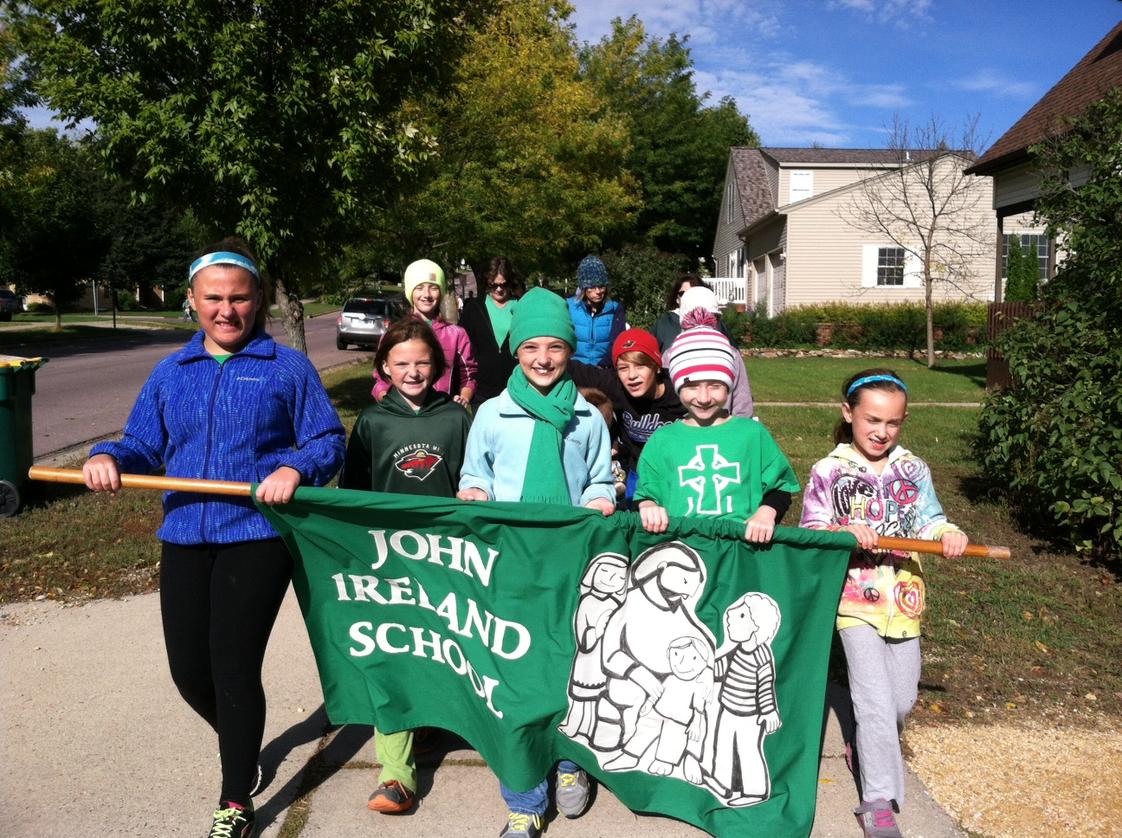 John Ireland School Photo - Marathon for Non-Public Education 2013. Each fall, John Ireland raises money for our school. Families walk or bike on designated routes and also do service projects within the community of St. Peter.