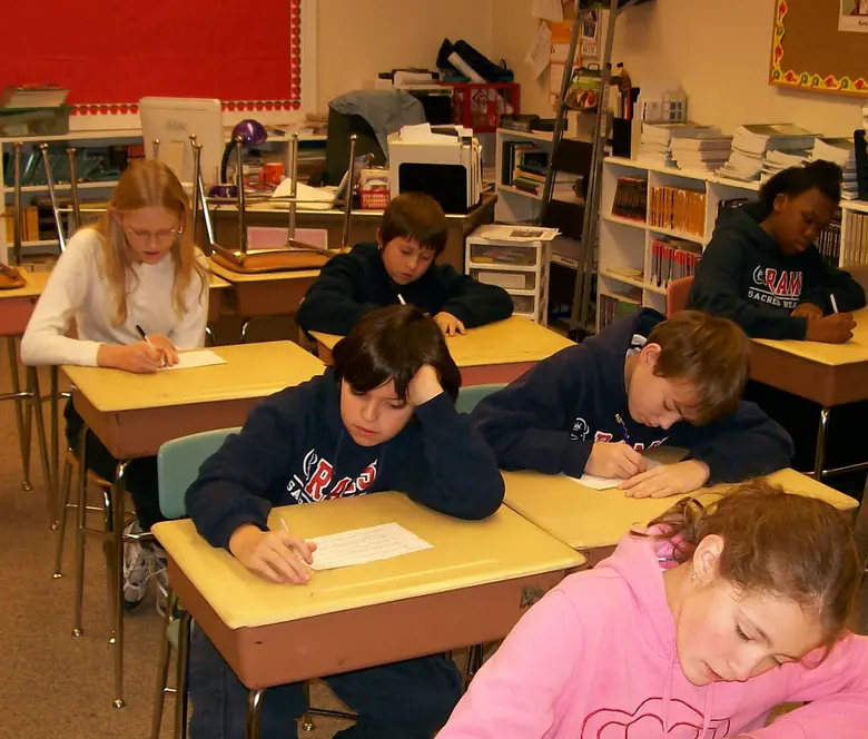 Sacred Heart Catholic School Photo #2 - Seventh Grade at work.