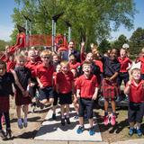 St. Odilia School Photo #6 - Our students are pretty excited about our new school and preschool playgrounds! This is just one of many school projects/initiatives made possible by our amazing administration and parental support.