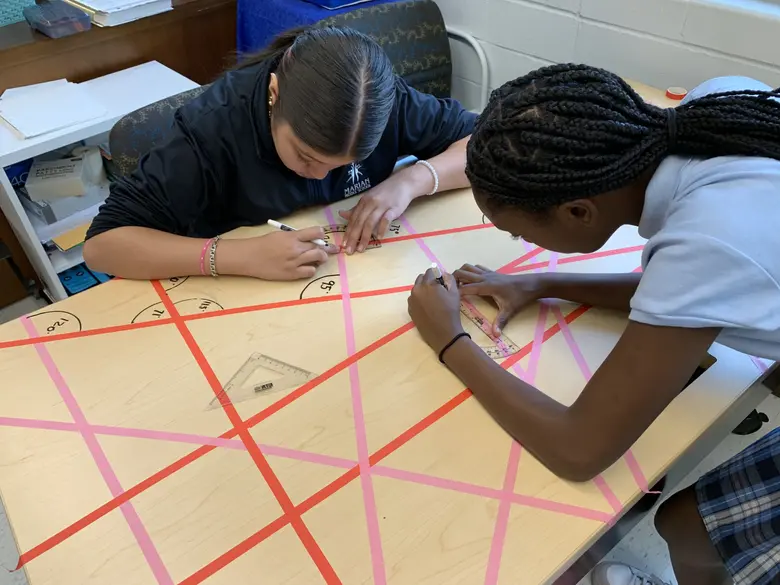 Marian Middle School Photo #2 - Students in math class