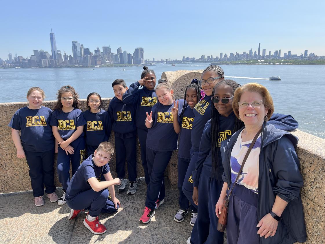 Beacon Christian Academy Photo - Field Trips are scheduled twice a year. Here is 4th grade visiting the Statue of Liberty!