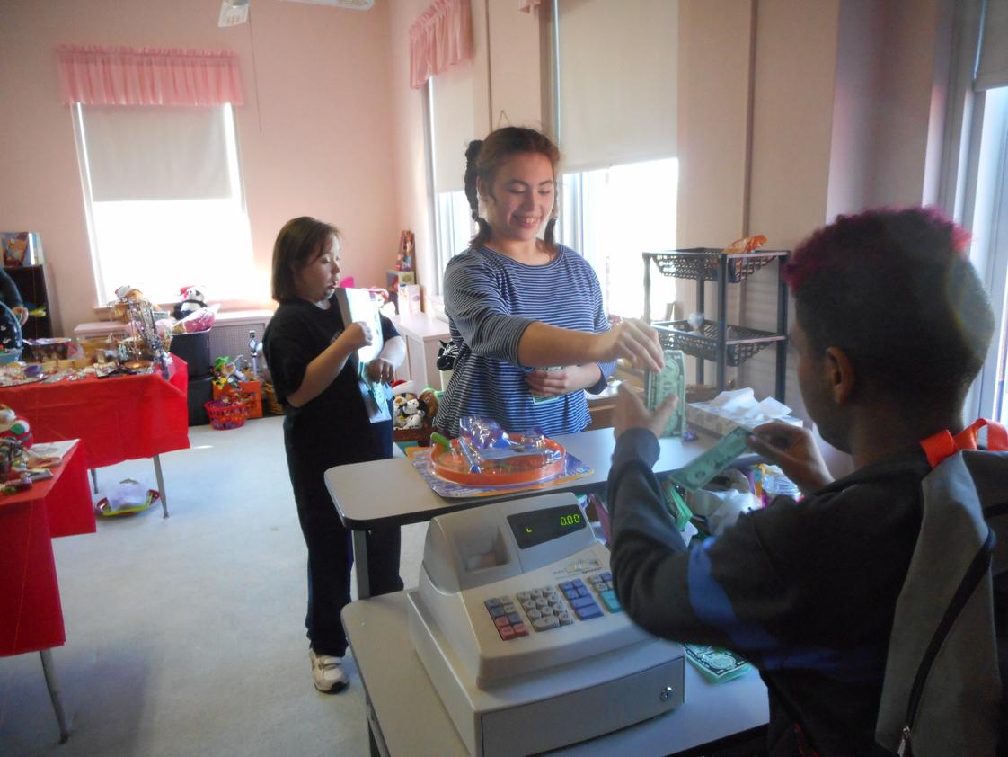 Felician School For Exceptional Children Photo - Students working and shopping at the School Store