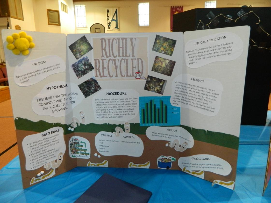 Timothy Christian Academy Photo #1 - Our annual Science Fair gives children a chance to research and complete projects on subjects that interest them. Projects are then presented to Judges who judge them based on content and presentation. Many former students have told us that they were more than prepared for High School because of our advanced expectations and curriculum.