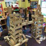 Creative Learning Center Photo #1 - Block building is an essential part of our preschool and primary program. Through this activity, the children develop critical thinking skills, perseverance, language skills, mathematical and scientific understandings, as well as a strong self concept.