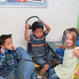 Rio Grande School Photo #2 - 4-year-olds listening to books on tape