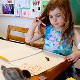 Blue Rock School Photo #8 - Learning comes alive at Blue Rock! The Kindergarten classrooms observe and document the growth of chickens from hatchling to full grown chicken.