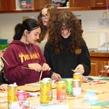 Kirby School Photo #10 - Students make jewelry out of recycled materials during an Earth Day workshop.