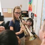 Huntington Christian School Photo #6 - Students love learning music.