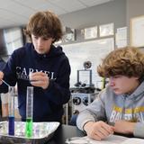 Carmel Christian School Photo #9 - Middle School students conducting experiments in science lab.