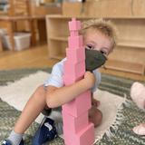 Montessori School Of Durham Photo #7 - The Pink Tower is a sensorial material that provides for visual discrimination, coordination, and precision. It also introduces cubed roots.