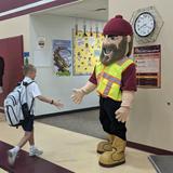 Oak Grove Lutheran School Photo #18 - Timber, our mascot, greets the elementary students in the morning, encouraging safe arrival and inspiring to have a great day!