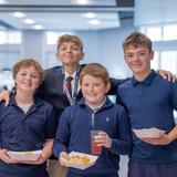 Gilmour Academy Photo #14 - Middle schoolers enjoy lunch in our brand new lunch facility, Howley Commons.
