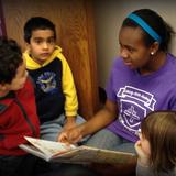 Liberty Bible Academy Photo #3 - School is also a social event. Older students serve as mentors and role models as they interact with the younger students in programs like Reading Buddies.