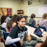 St. Mary 's Academy Photo #6 - Waverly '27 engaged in an English 9 class with her classmates. All SMA students receive an iPad upon enrolling their freshman year.