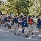Cascia Hall Preparatory School Photo #11 - Welcome Walk for 9th Grade
