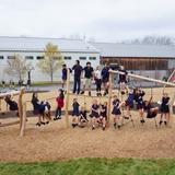 Germantown Academy Photo #12 - GA's new playgrounds were opened in spring 2026, are environmentally responsible, and offer high play value with double the number of features, including treehouses and cottages, zip lines, gaga ball pits, bucket swings, slides, sand and mud kitchens, dye gardens, an amphitheater, and much more.