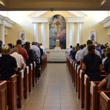 Providence Academy Photo #4 - Middle School students worshiping at weekly mass in the school's chapel.