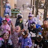 Liberty Christian School Photo #5 - Preschool students playing in a Winter Wonderland, one of many outdoor themed days throughout the year!