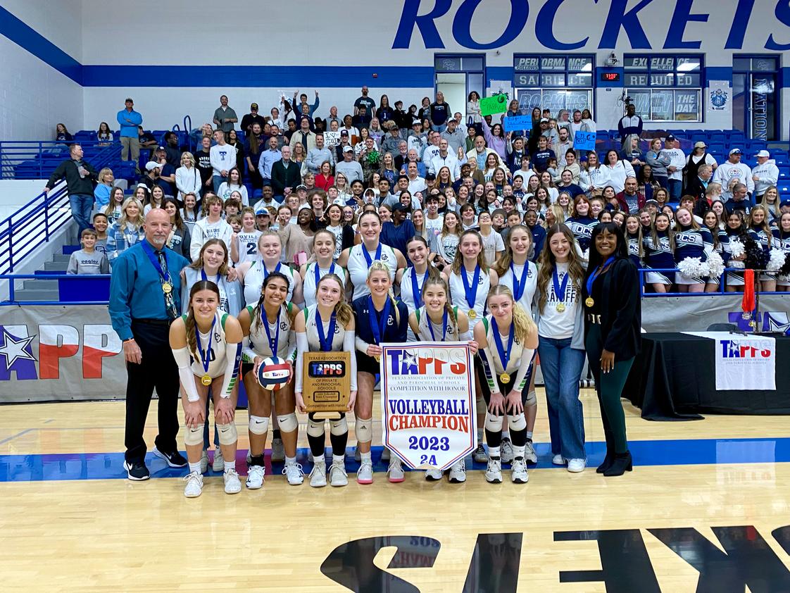 Ovilla Christian School Photo #1 - The OCS Lady Eagles volleyball team won the TAPPS 2A State Championship in 2023, making this the 5th state title for volleyball in the school's history.