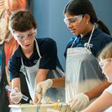 St. Francis Episcopal School Photo #7 - Middle School students working in science class.