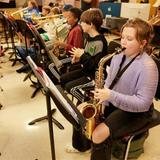 St. Andrew's Episcopal School (Southwest Parkway Campus) Photo #4 - As students move to middle school, opportunities open up to participate in band, orchestra, choir, and percussion. Being part of an ensemble encourages camaraderie and teamwork, and students improve skills in music reading, harmonizing, and maintaining synchronicity.
