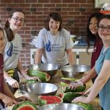 Eastern Mennonite School Photo #7 - Students prepare snacks during Community Service Day
