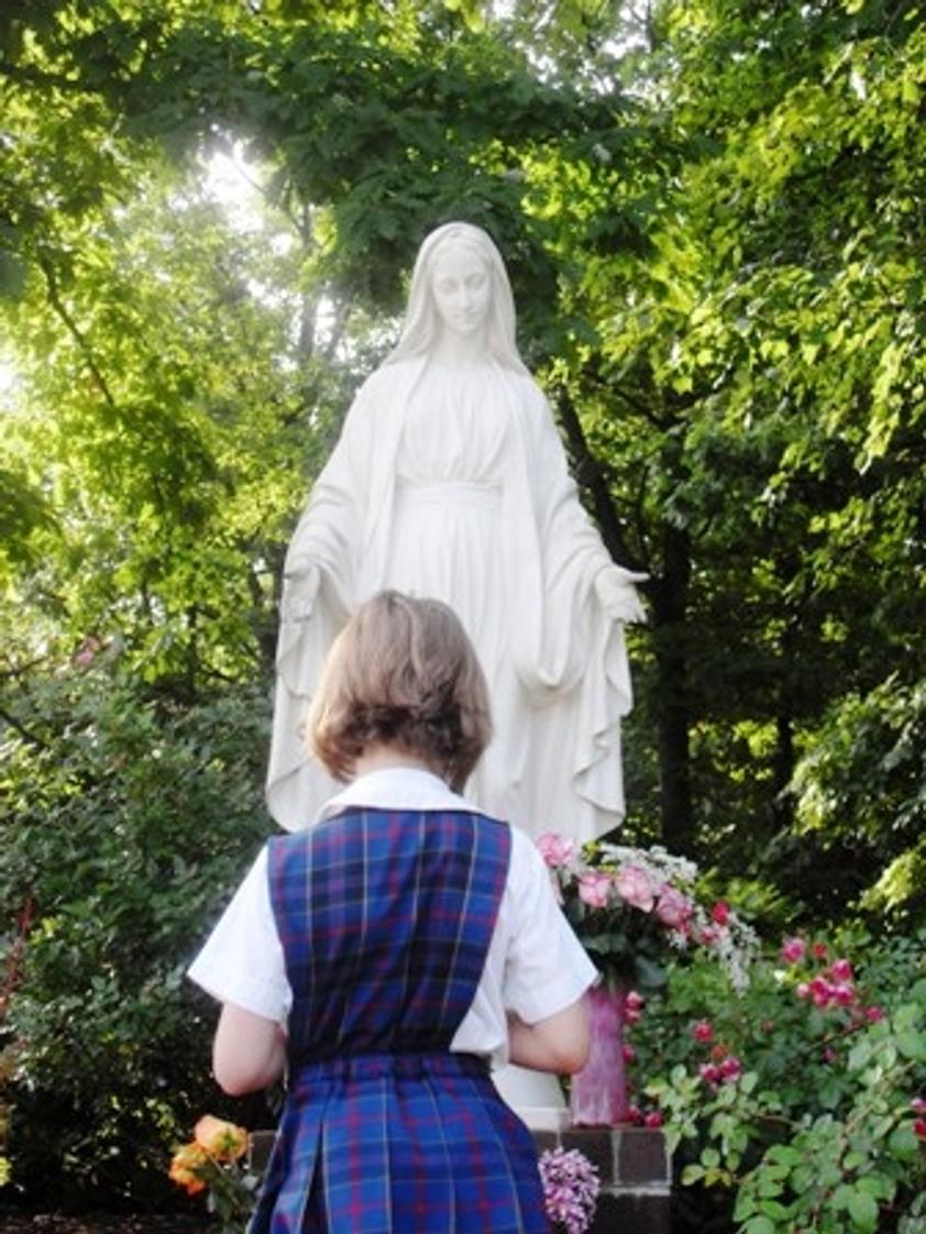 Holy Family Catholic School Photo - Our campus is peaceful, set in the woods of an old neighborhood, our children learn the values of work and prayer.