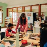 Cascadia School Photo #4 - Weekly art lessons build skills grade by grade, from exploring mediums to learning about perspective, color theory, and shading . Students are taught to draw realistically using the Monart Drawing Method.