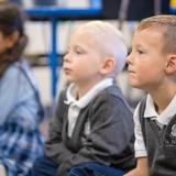 St. Nicholas Catholic School Photo - Kindergarten students listen attentively.