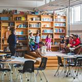 Milwaukee Montessori School Photo #7 - Upper Elementary language arts lesson.