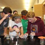 Lourdes Academy High School Photo #4 - Lourdes Academy Chem Club gather for some fun experiments!